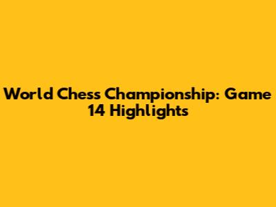 World Chess Championship: Game 14 Highlights